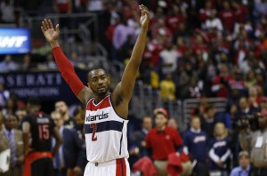 John Wall esulta al termine di Gara 4 contro i Raptors