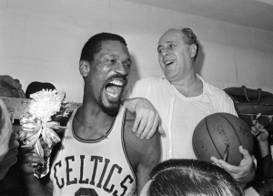 Bill Russell e coach Red Auerbach, braccio e mente della dinastia dei Boston Celtics negli Anni '60