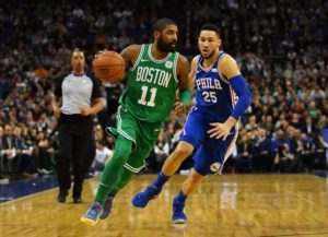 Kyrie Irving (Celtics) contro Ben Simmons (Sixers)