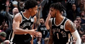 Da sinistra: Spencer Dinwiddie e D'Angelo Russell