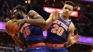 Mitchell Robinson (a sinistra) e Kevin Knox, i due rookie dei Knicks versione 2018/19