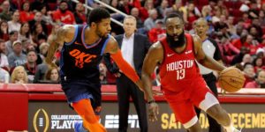 Paul George (a sinistra) e James Harden, tra i protagonisti di questo 2018/19